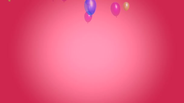 Πολύχρωμα μπαλόνια που υπάγονται - Πλάνα, βίντεο