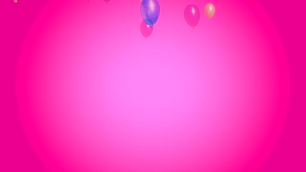 Πολύχρωμα μπαλόνια που υπάγονται - Πλάνα, βίντεο