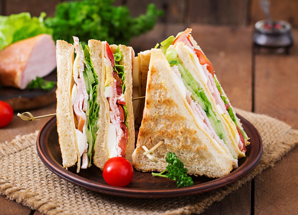 Lekkere club sandwiches - Foto, afbeelding