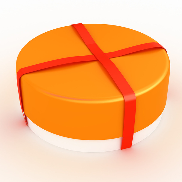 Gift box with a bow on white background - Foto, Imagen