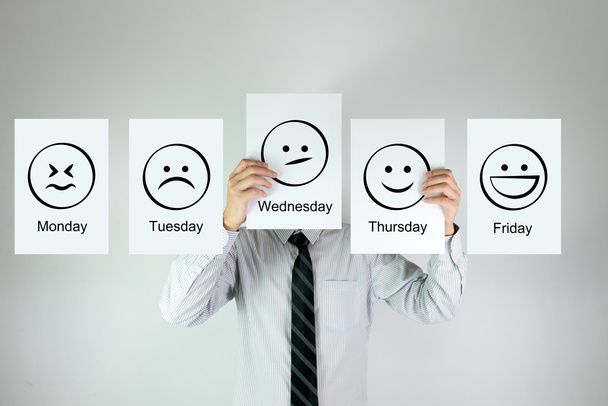 Weekly work emotion - Фото, изображение