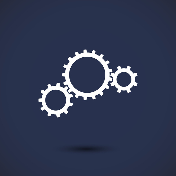 gears icon illustration. Flat design style - Vektor, Bild