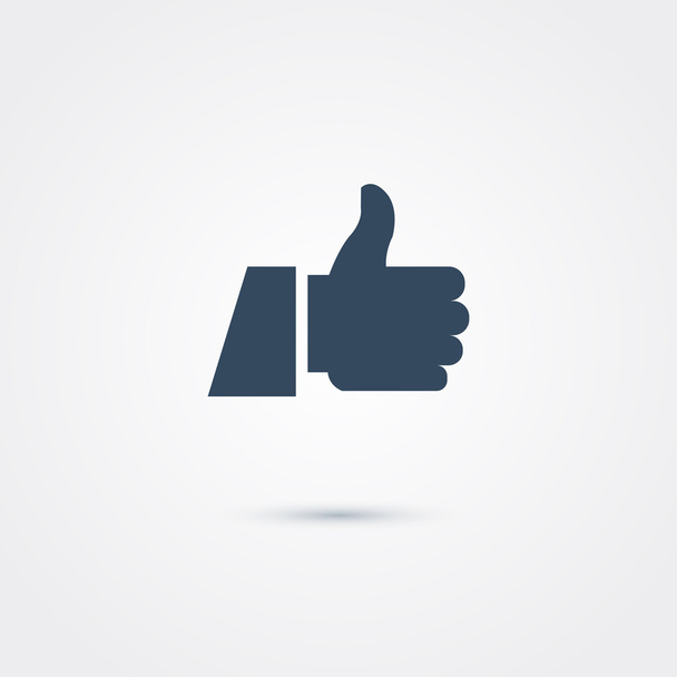 Thumb up icon with shadow - Vector, Image
