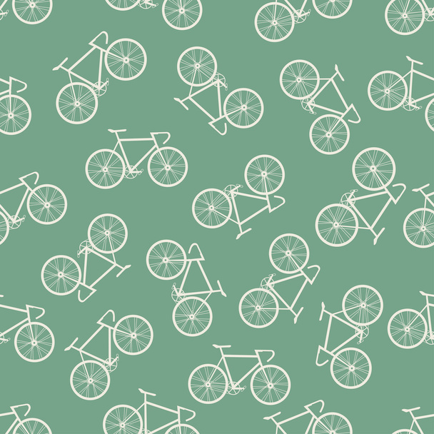 Seamless pattern with bikes signs - Vector, Image