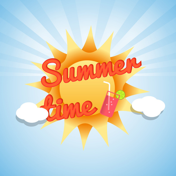 Summer holiday background - Vector, afbeelding