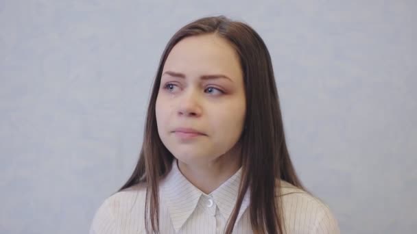 cute teenager girl crying - Кадри, відео