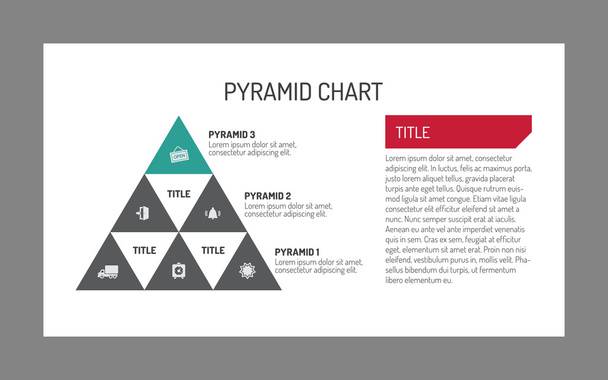 Pyramid chart template 2 - Vektor, kép