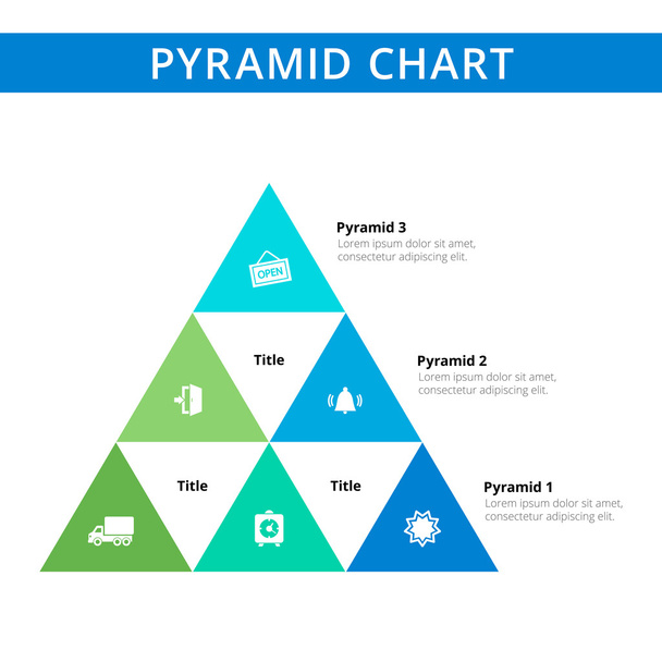 Pyramid chart template - Vector, Imagen