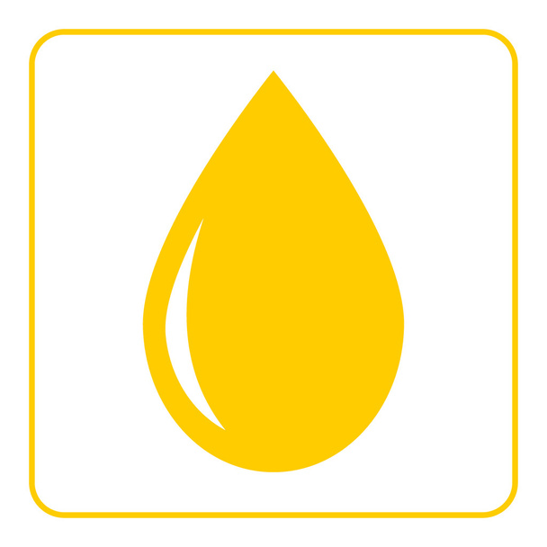 Oil drop flat icon 1 - Wektor, obraz