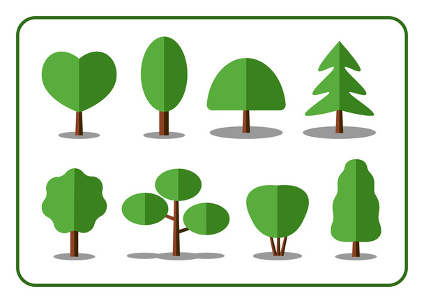 Baum-Symbole Set 2 - Vektor, Bild