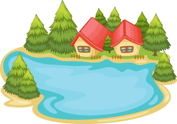 Nature cabins - Vector, Image