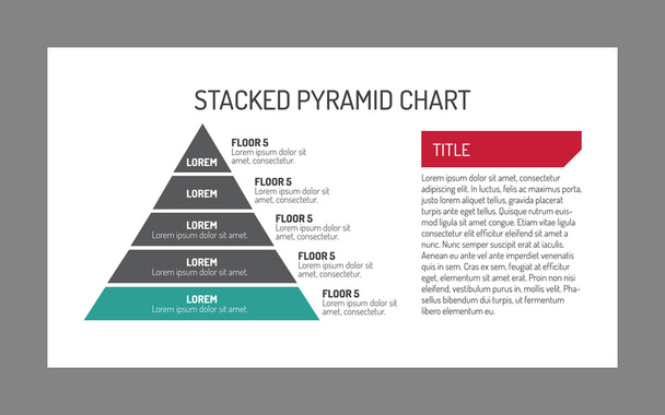 Stacked pyramid chart - Vektor, kép