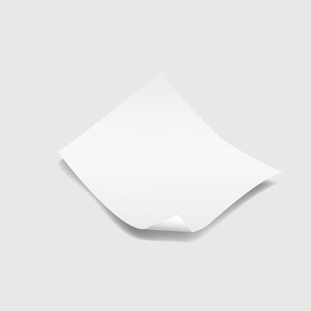 Una hoja de papel sobre un fondo gris
 - Vector, imagen