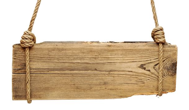 letrero de madera aislado sobre un fondo blanco
 - Foto, imagen