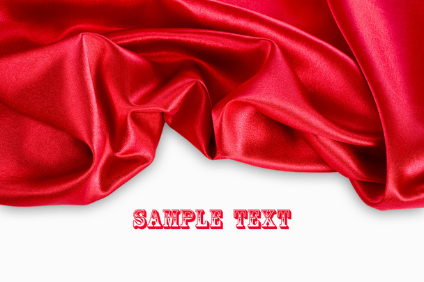 hladké elegantní červené hedvábí může použít jako pozadí - Fotografie, Obrázek