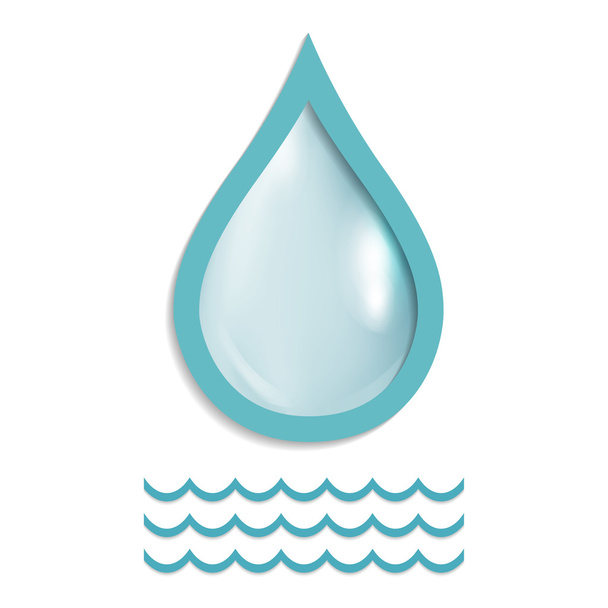 Крапля чистої води
 - Вектор, зображення