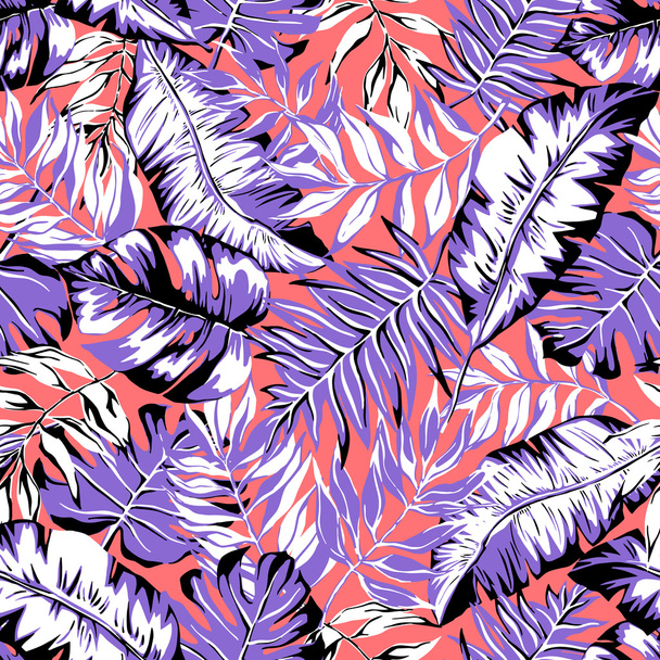vector seamless beautiful graphical artistic tropical pattern - ベクター画像