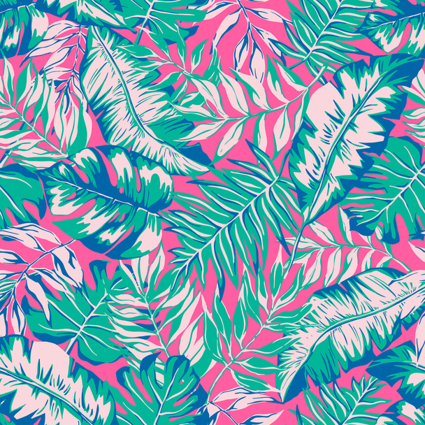 vector seamless beautiful graphical artistic tropical pattern - Wektor, obraz