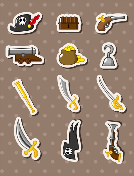 pirate stickers - Vector, Image