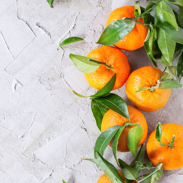 Tangerines with leaves - Foto, Imagem