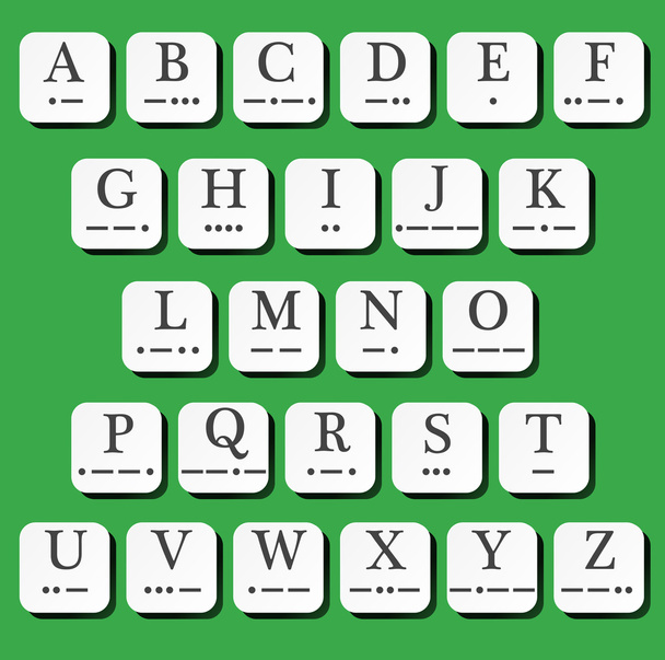 Alphabet with morse code - Вектор, зображення
