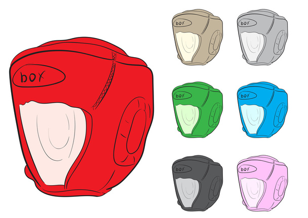 Boxing protective helmets - Vector, Image