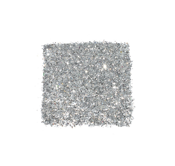 Abstract square of silver glitter sparkle on white background for your design - Photo, Image