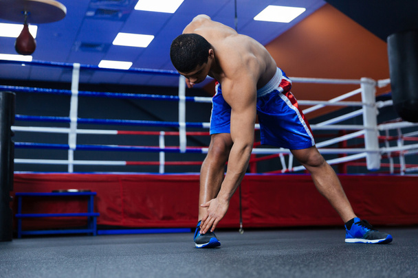 Boxer doing warm up exercises - Foto, Imagem