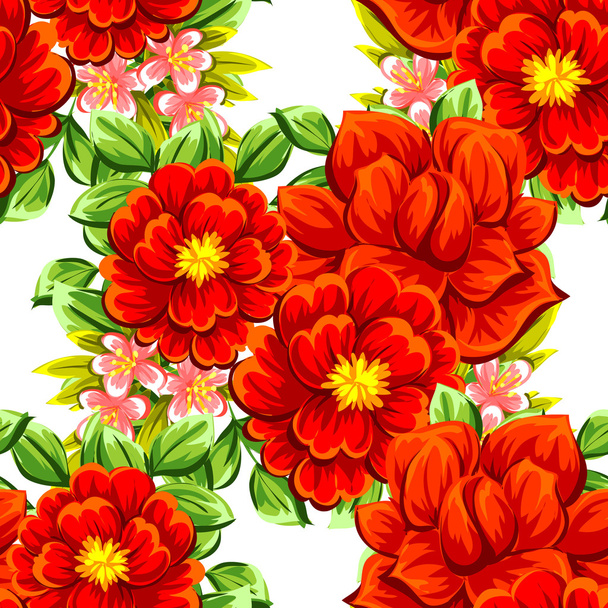 Seamless texture with flowers - Wektor, obraz