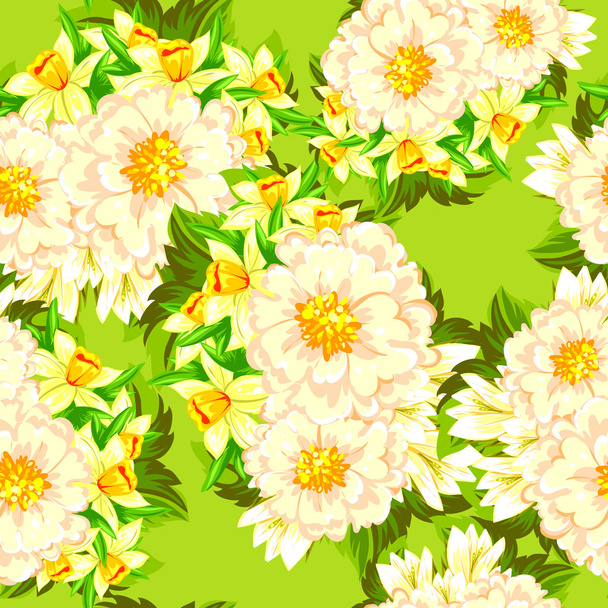 Elegance Seamless background with flower - ベクター画像