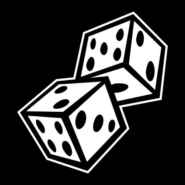 Игровой вектор Dice Rolling Gambling
 - Вектор,изображение