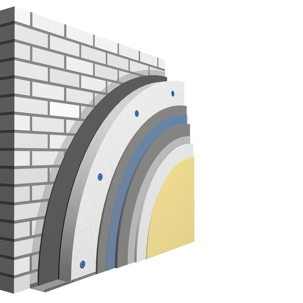 Ізоляція стін з полістиролу 3d схема
 - Фото, зображення