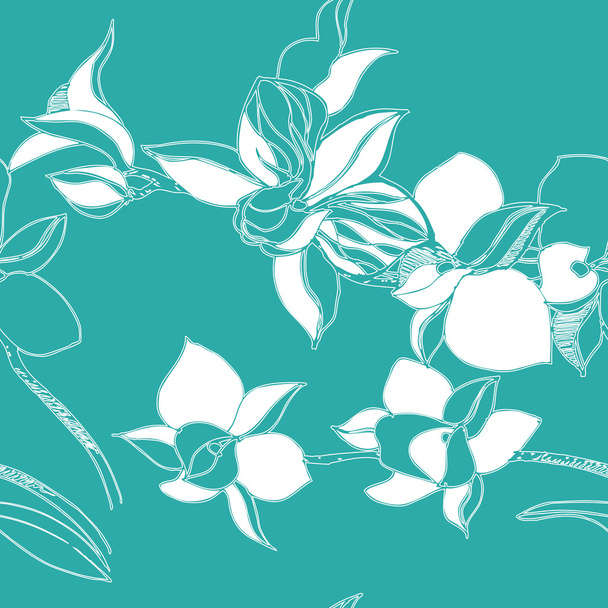 Vector seamless floral pattern - Vettoriali, immagini