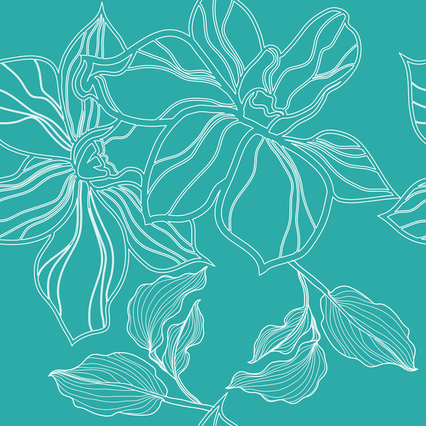 vector patrón floral sin costura - Vector, Imagen