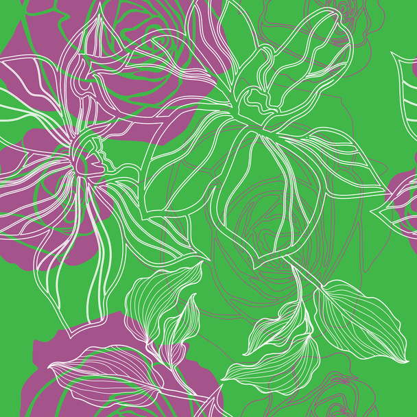 Vector seamless floral pattern - Вектор, зображення