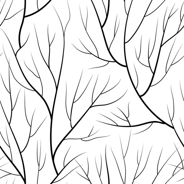 Branches without leaves tiled background - Διάνυσμα, εικόνα