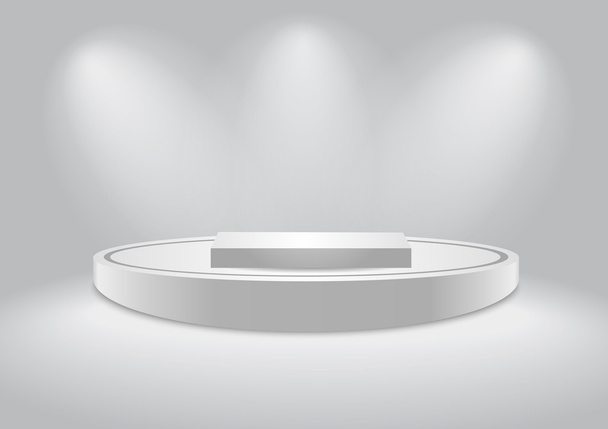 prázdné bílé pódium - Vektor, obrázek