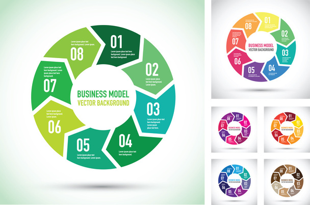 красочная группа бизнес-моделей
 - Вектор,изображение