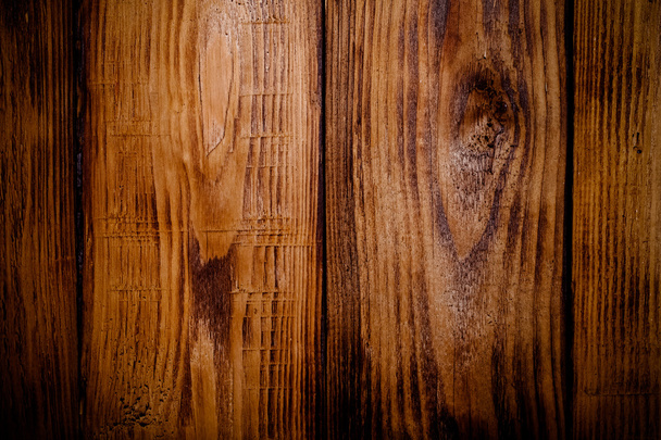 Old wooden burned table or board for background. Space for text. - Foto, afbeelding