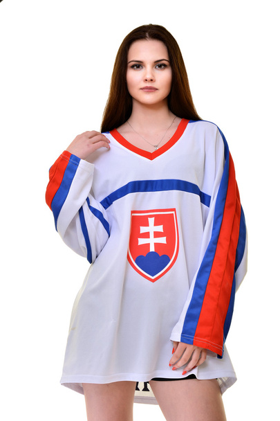 Γυναίκα οπαδών της Σλοβακίας - Φωτογραφία, εικόνα