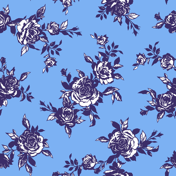 Rose illustration pattern - Vetor, Imagem