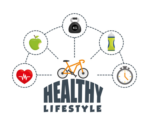 diseño de estilo de vida saludable - Vector, Imagen