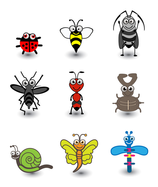 Conjunto de insectos
 - Vector, Imagen