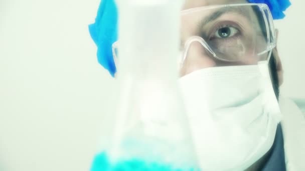 scientific research in laboratory - Video, Çekim