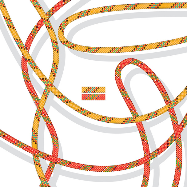 El patrón de los cordones de colores
 - Vector, Imagen