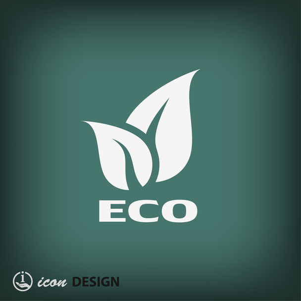 Eco flat design icon - Wektor, obraz