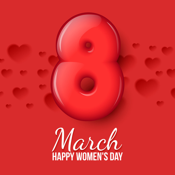 International Womens Day. March 8. volume eight - Vector, afbeelding