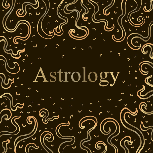 Gold word astrology. - Vector, Image