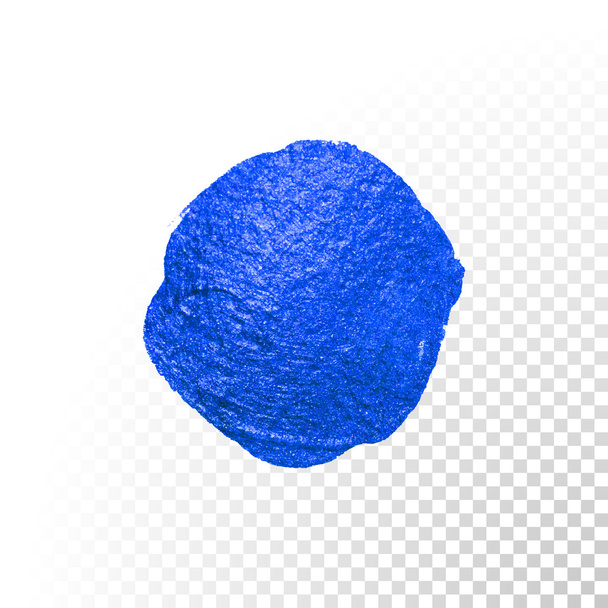 Deep blue watercolor brush abstract blob. Vector oil paint smear - Vektör, Görsel