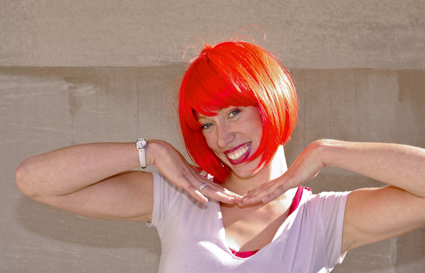 lachende redhead - Foto, afbeelding